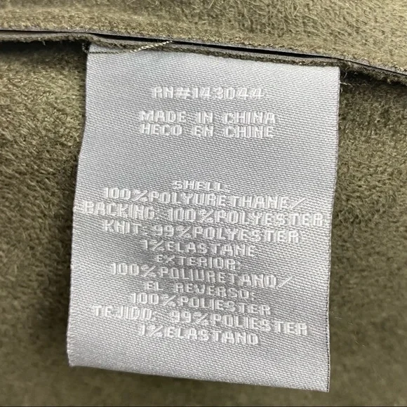 Bagatelle Open Front Green Faux Leather Jacket Size Medium - Picture 4 of 5